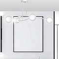 Plafoniera Contemporaneo Krishna Acciaio Bianco 6 Luci E14 Ip20 LA0132-EB-PL6-BI