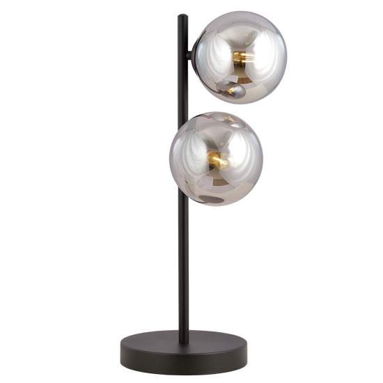Lampade Da Scrivania Minimal Durga Acciaio Nero Grigio 2 Luci E14 Ip20 LA0135-EB-LT2-NR-GR