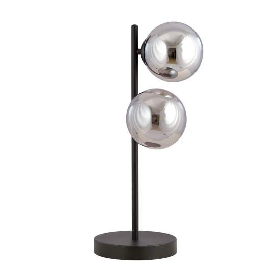 Lampade Da Scrivania Minimal Durga Acciaio Nero Grigio 2 Luci E14 Ip20 LA0135-EB-LT2-NR-GR