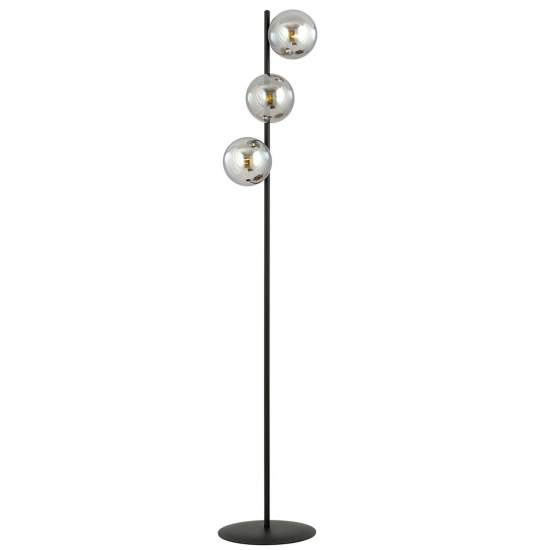 Piantana Minimal Durga Acciaio Nero Grigio 3 Luci E14 Ip20 LA0135-EB-PT3-NR-GR