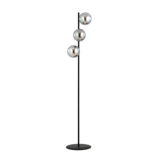 Piantana Minimal Durga Acciaio Nero Grigio 3 Luci E14 Ip20 LA0135-EB-PT3-NR-GR