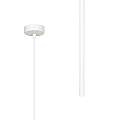 Lampadario 1 Luce Moderno Shu Acciaio Bianco E Paralume A Cilindro Sottile LA0137-EB-1-BI
