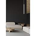 Lampadario 1 Luce Moderno Shu Acciaio Bianco E Paralume A Cilindro Sottile LA0137-EB-1-BI