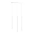 Lampadario 3 Luci Moderno Shu Acciaio Bianco E Paralumi A Cilindri Sottili LA0137-EB-3-BI