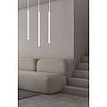 Lampadario 3 Luci Moderno Shu Acciaio Bianco E Paralumi A Cilindri Sottili LA0137-EB-3-BI