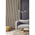 Lampadario 6 Luci Moderno Shu Acciaio Nero E Paralumi A Cilindri Sottili LA0137-EB-6-NR