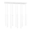 Lampadario 9 Luci Moderno Shu Acciaio Bianco E Paralumi A Cilindri Sottili LA0137-EB-9-BI