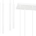 Lampadario 9 Luci Moderno Shu Acciaio Bianco E Paralumi A Cilindri Sottili LA0137-EB-9-BI