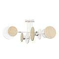 Plafoniera Moderna Amaterasu Acciaio Bianco 4 Luci E27 Ip20 LA0140-EB-PL4-BI