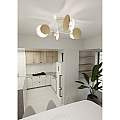 Plafoniera Moderna Amaterasu Acciaio Bianco 4 Luci E27 Ip20 LA0140-EB-PL4-BI