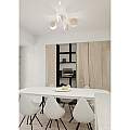 Plafoniera Moderna Amaterasu Acciaio Bianco 4 Luci E27 Ip20 LA0140-EB-PL4-BI