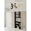 Plafoniera Moderna Amaterasu Acciaio Nero 4 Luci E27 Ip20 LA0140-EB-PL4-NR