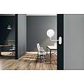 Applique Moderna 1 Luce Susanoo In Acciaio Bianco E Vetro A Sfera Bianco LA0142-EB-AP1-BI
