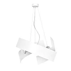Sospensione Moderna 1 Luce Wugu In Fasce Di Acciaio Bianco