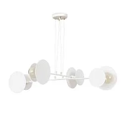 Lampadario Moderno 1 Luce Chong In Acciaio Bianco Con Bracci