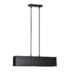 Lampadario Moderno 2 Luci Chong In Acciaio Nero