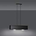 Lampadario Moderno 2 Luci Hachiman In Acciaio Nero LA0145-EB-2-NR