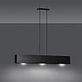Lampadario Moderno 3 Luci Hachiman In Acciaio Nero LA0145-EB-3-NR