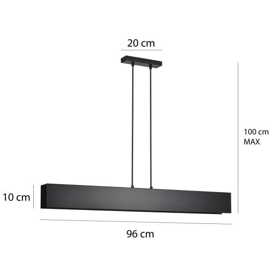 Lampadario Moderno 4 Luci Hachiman In Acciaio Nero LA0145-EB-4-NR