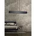 Lampadario Moderno 4 Luci Hachiman In Acciaio Nero LA0145-EB-4-NR