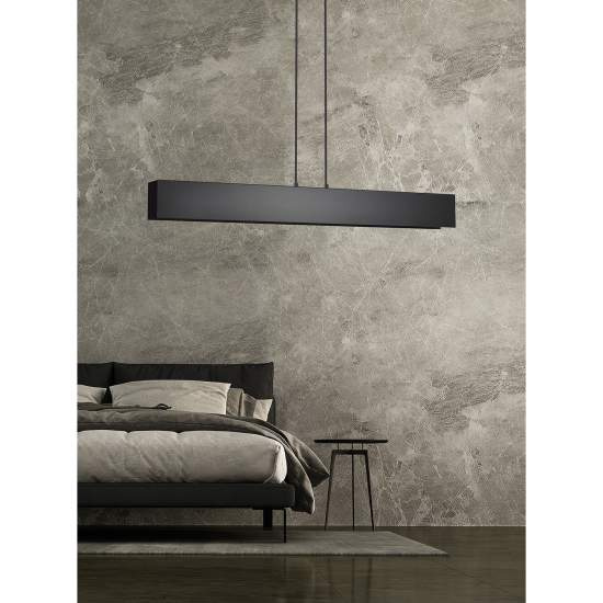 Lampadario Moderno 4 Luci Hachiman In Acciaio Nero LA0145-EB-4-NR