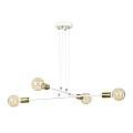 Lampadario Industrial 4 Luci Benzaiten A Bracci In Acciaio Bianco E Oro LA0148-EB-4-BI