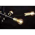 Lampadario Industrial 4 Luci Benzaiten A Bracci In Acciaio Nero E Oro LA0148-EB-4-NR