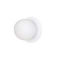 Applique 1 Luce Inari In Acciaio Bianco E Sfera In Vetro Opalino LA0149-EB-AP1-BI