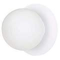 Applique 1 Luce Inari In Acciaio Bianco E Sfera In Vetro Opalino LA0149-EB-AP1-BI