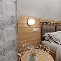 Applique 1 Luce Inari In Acciaio Bianco E Sfera In Vetro Opalino LA0149-EB-AP1-BI