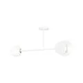 Plafoniera 2 Luci Inari In Acciaio Bianco E Sfera In Vetro Opalino LA0149-EB-PL2-BI
