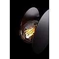 Plafoniera 2 Luci Inari In Acciaio Nero E Sfera In Vetro Opalino LA0149-EB-PL2-NR