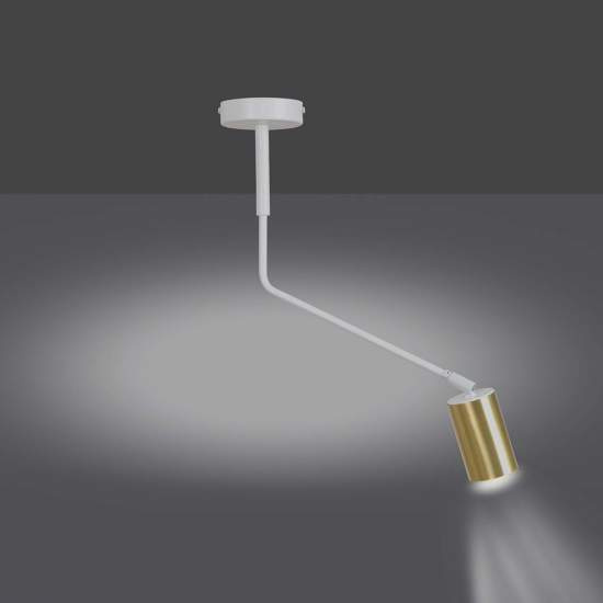 Plafoniera Minimal Tenjin Acciaio Bianco 1 Luce Gu10 Ip20 LA0150-EB-PL1-BI