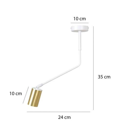 Plafoniera Minimal Tenjin Acciaio Bianco 1 Luce Gu10 Ip20 LA0150-EB-PL1-BI