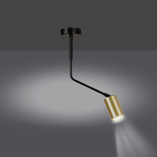 Plafoniera Minimal Tenjin Acciaio Nero 1 Luce Gu10 Ip20 LA0150-EB-PL1-NR
