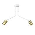 Plafoniera Minimal Tenjin Acciaio Bianco 2 Luci Gu10 Ip20 LA0150-EB-PL2-BI