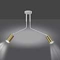 Plafoniera Minimal Tenjin Acciaio Bianco 2 Luci Gu10 Ip20 LA0150-EB-PL2-BI