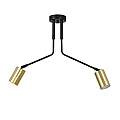 Plafoniera Minimal Tenjin Acciaio Nero 2 Luci Gu10 Ip20 LA0150-EB-PL2-NR