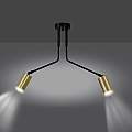 Plafoniera Minimal Tenjin Acciaio Nero 2 Luci Gu10 Ip20 LA0150-EB-PL2-NR
