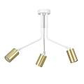 Plafoniera Minimal Tenjin Acciaio Bianco 3 Luci Gu10 Ip20 LA0150-EB-PL3-BI