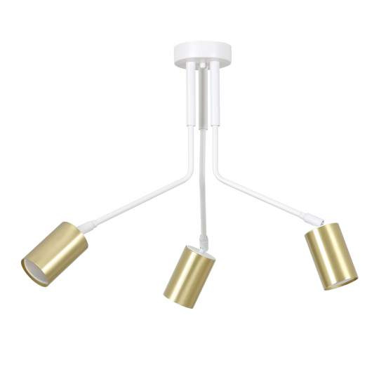 Plafoniera Minimal Tenjin Acciaio Bianco 3 Luci Gu10 Ip20 LA0150-EB-PL3-BI