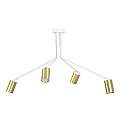 Plafoniera Minimal Tenjin Acciaio Bianco 4 Luci Gu10 Ip20 LA0150-EB-PL4-BI