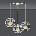 Lampadario Contemporaneo Omoikane Acciaio Bianco 3 Luci E27 Ip20 LA0151-EB-3-BI