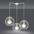 Lampadario Contemporaneo Omoikane Acciaio Bianco 3 Luci E27 Ip20 LA0151-EB-3-BI