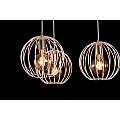 Lampadario Contemporaneo Omoikane Acciaio Bianco 3 Luci E27 Ip20 LA0151-EB-3-BI