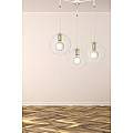 Lampadario Contemporaneo Omoikane Acciaio Bianco 3 Luci E27 Ip20 LA0151-EB-3-BI