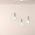 Lampadario Contemporaneo Omoikane Acciaio Bianco 3 Luci E27 Ip20 LA0151-EB-3-BI