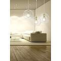 Lampadario Contemporaneo Omoikane Acciaio Bianco 3 Luci E27 Ip20 LA0151-EB-3-BI