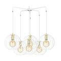 Lampadario Contemporaneo Omoikane Acciaio Bianco 6 Luci E27 Ip20 LA0151-EB-6-BI