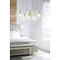 Lampadario Contemporaneo Omoikane Acciaio Bianco 6 Luci E27 Ip20 LA0151-EB-6-BI